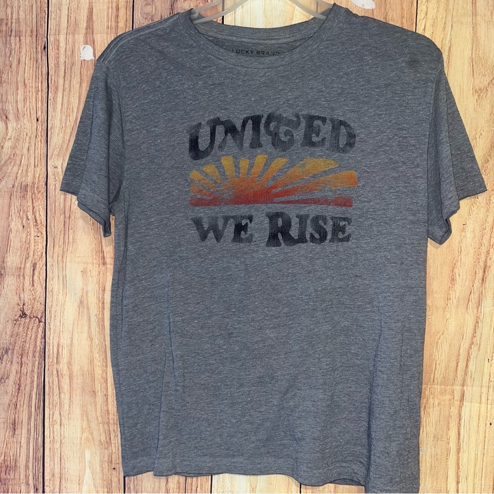 Lucky Brand Charcoal Graphic Tee - United We Rise